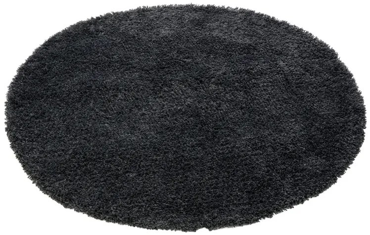 Livarno home Koberec s dlhým vlasom, 80 x 150 cm/Ø 100 cm (tmavosivá)  (100377446)