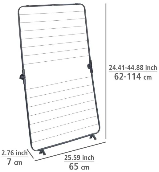 WENKO 63003100 - Sušiak na bielizeň CHAMPION 65x114 cm čierny