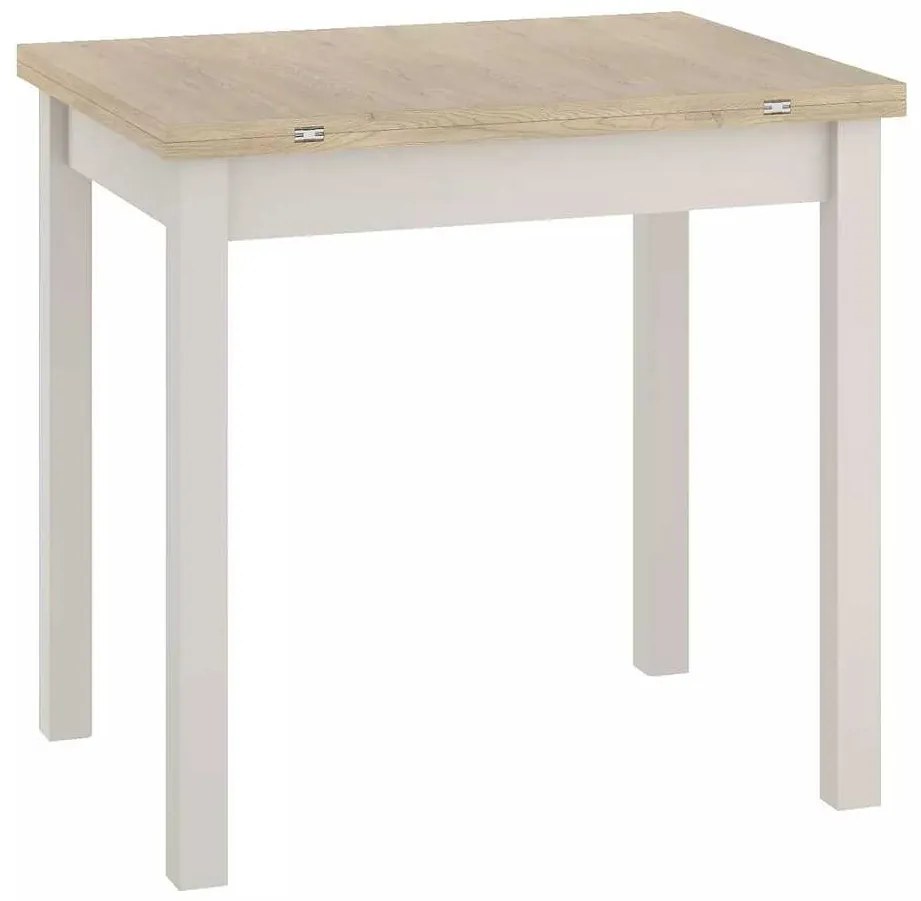 Jedálenský stôl Flip 80 x 60 cm, dub cremona / krémová