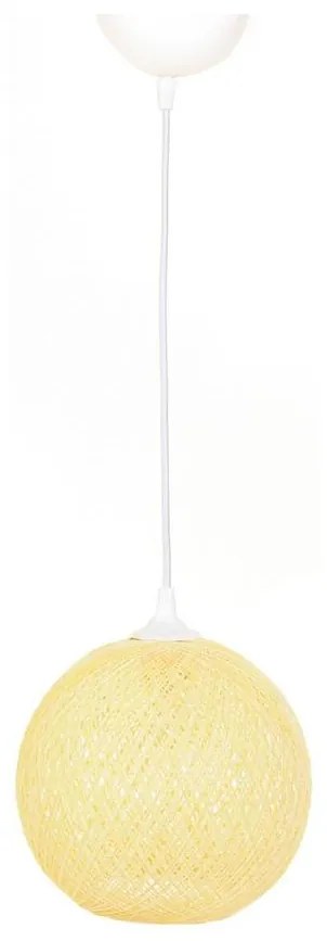 Luster na lanku JUTE 1xE27/60W/230V žltá