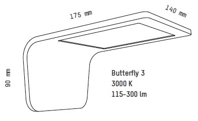 Tunto Butterfly 3/1049-30 Nástenná lampa, orech