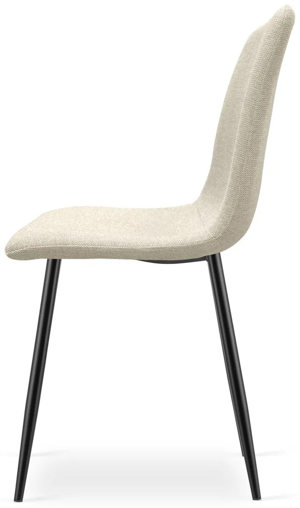 Jedálenský set 1 + 4, stôl CITY 110x75 cm dub artisan + krémová jedálenská stolička RIFT s čiernymi nohami