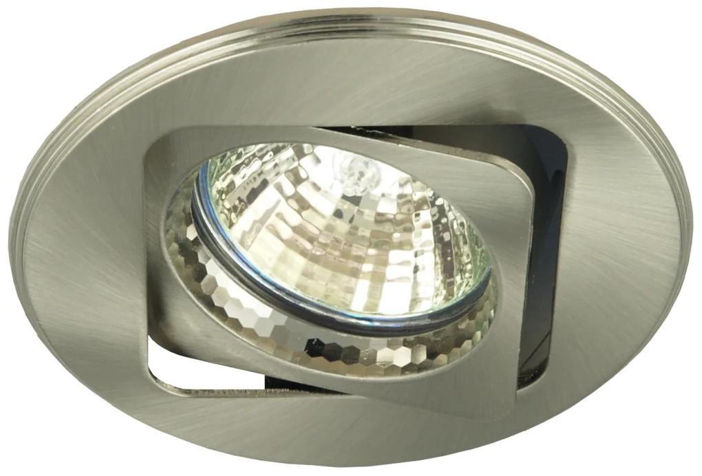 CLX Podhľadové stropné bodové osvetlenie GIRONA, 1xMR16, 50W, 9,2cm, okrúhle, strieborné