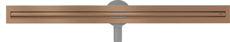 Mexen Flat 360° Slim sprchový žľab 100 cm, medená matná, 1C41100