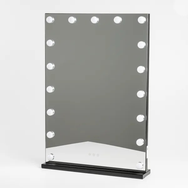 BRILAGI - LED Stmievateľné make-upové zrkadlo HOLLYWOOD LED/15W/230V 55x77 cm čierna