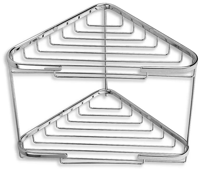 Novaservis - Dvojitá rohová polica veľká Drôtený program chróm, 6070,0