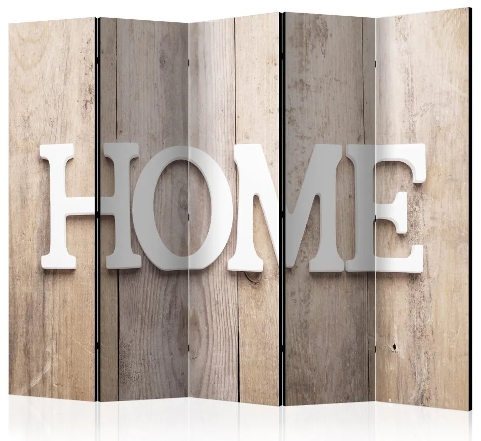 Artgeist Paraván - Room divider – Home on wooden boards