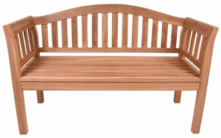DIVERO lavica teaková 2-miestna D104372 hnedá