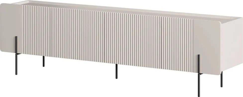 TV stolík Malmi 200 cm - kašmírová / čierna