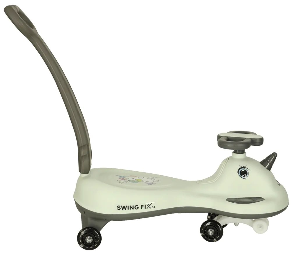 KIK LED gravitačné vozítko Swing FIX S1 s rukoväťou, sivé