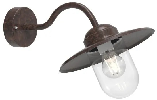 Nordlux - Vonkajšia nástenná lampa LUXEMBOURG 1xE27/60W/230V IP54 hnedá/patina