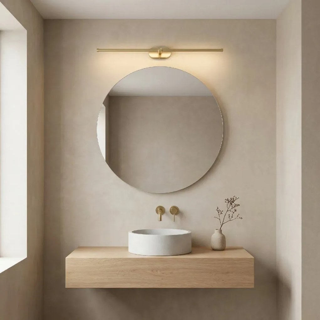 Toolight Toolight, LED nástenné svietidlo 80cm, 13W, 4000K, 1000lm, APP1894-1W, zlatá matná, OSW-66049