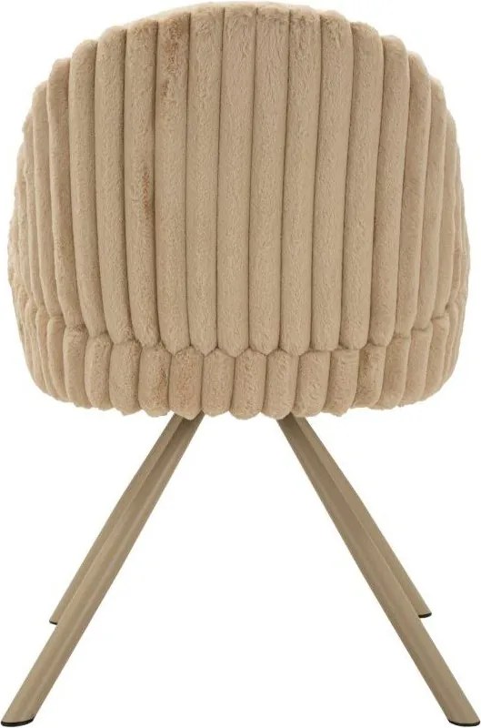 Krémové čalúnené jedálenské kreslá v súprave 2 ks s podrúčkami Stockholm – Mauro Ferretti