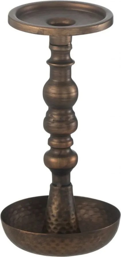 Stojan na svíčku Jere kov hnědý – 11,7*11,7*23 cm