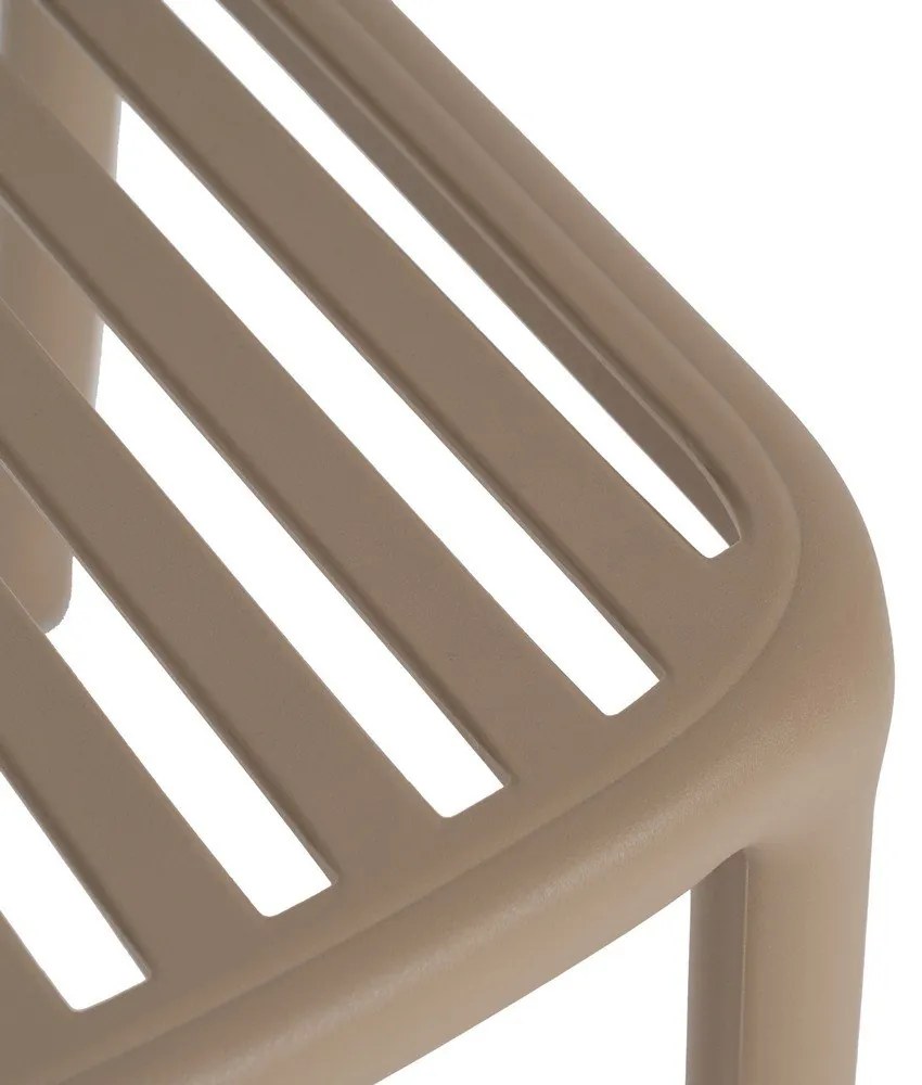 Béžová plastová jedálenská stolička Alia – Ixia