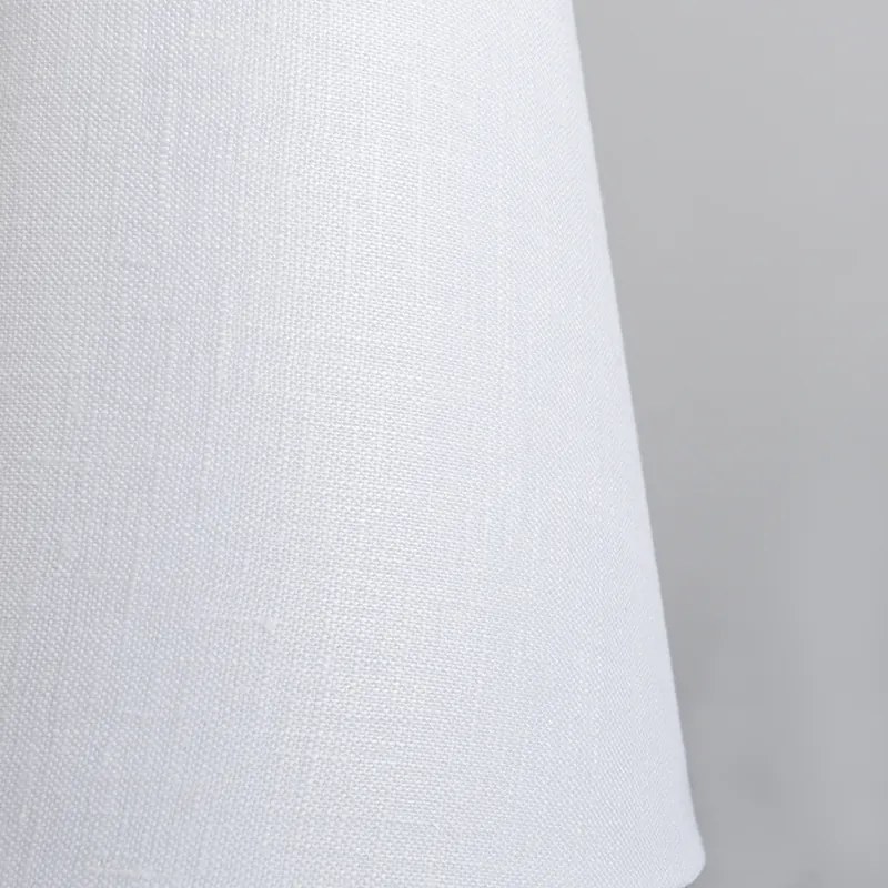 Biely ľanový tienidlo na klip 12 cm okrúhle