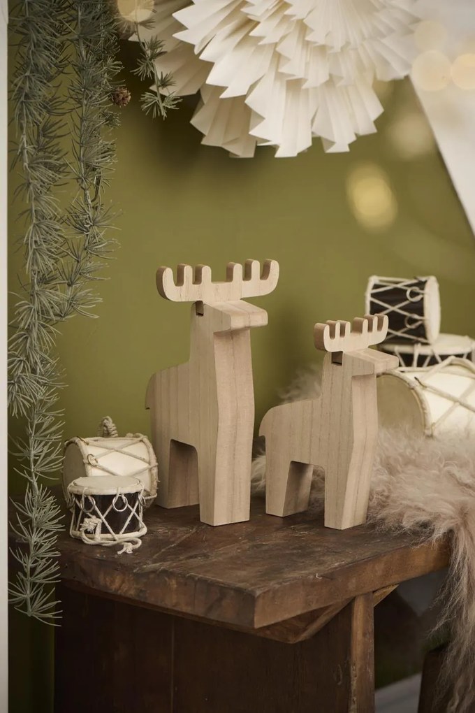 IB Laursen Drevený sob REINDEER RUDOLF STANDING - viac veľkostí Veľkosť: M