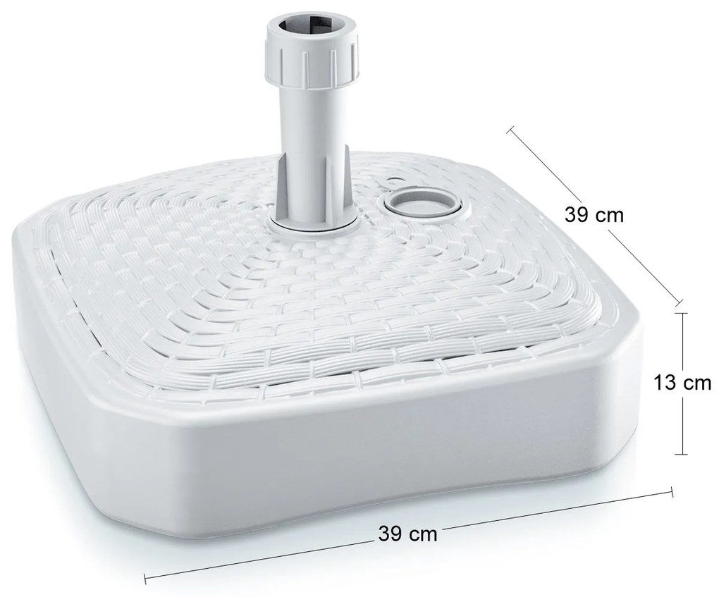 Podstavec pod slnečník MPKR 12 l - biela