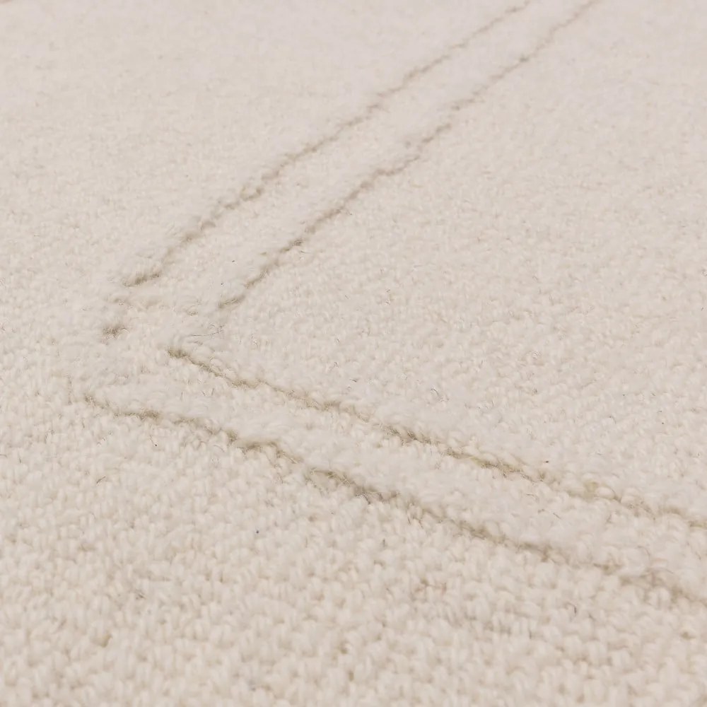Krémovobiely ručne tkaný vlnený koberec 120x170 cm Ada – Asiatic Carpets