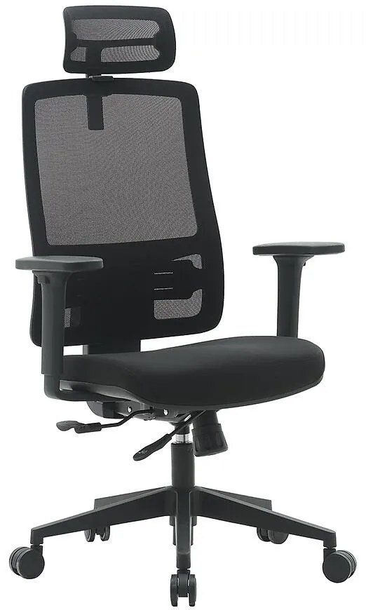 Otočné kreslo Popstar Mesh Lux čierna