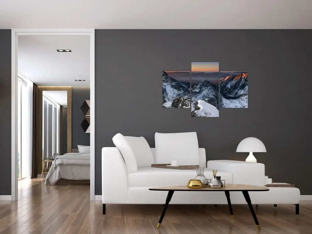 Obraz - Východ slnka v horách (90x60 cm)