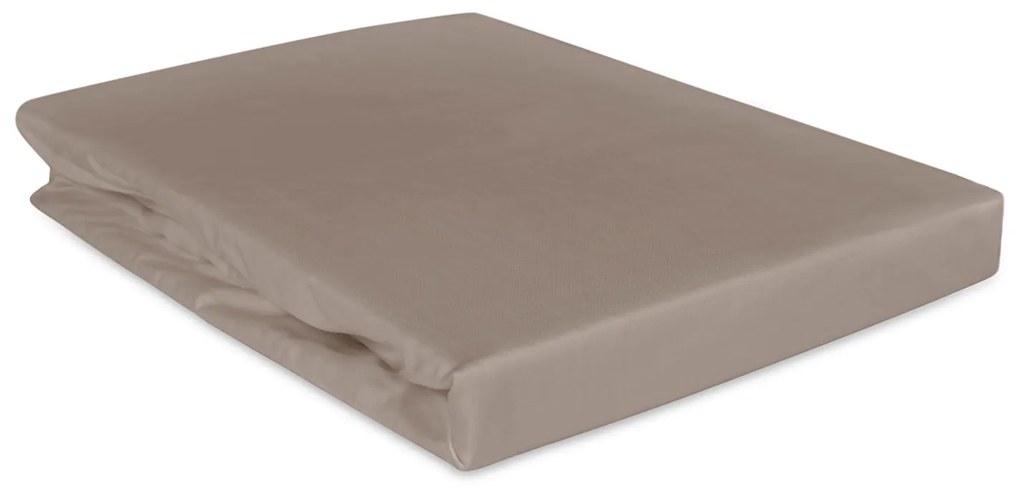 SATÉNOVÉ PRESTIERADLO 160X200 CM TMAVOBÉŽOVÉ