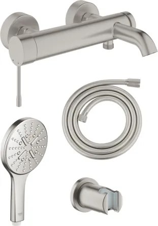 Vaňová batéria Grohe so sprchovým setom 150 mm supersteel GBAL11