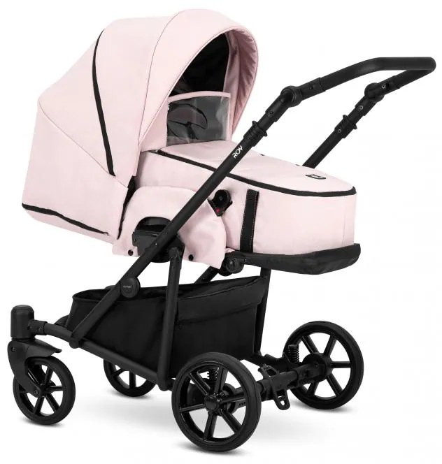 Kočík Kunert Roy black frame 2v1 - pink