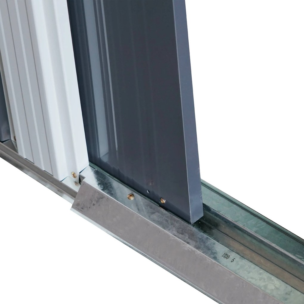 Záhradný domček BestBerg ZD‑808AW / 5,6 m² / 236 × 238 × 203 cm / antracit/biela