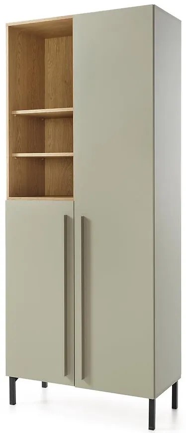 Vitrína Sergio SE3 2D Eukalyptus/Dub Baltic