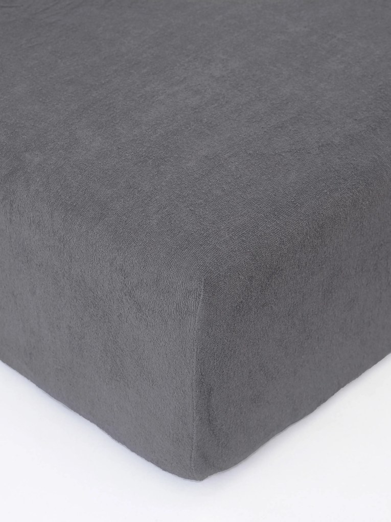 Froté plachta 160 × 200 cm - tmavo sivá