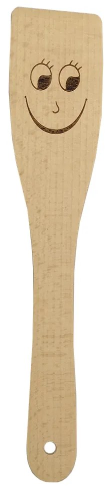 AMADEA Drevená obracačka s tvárou, masívne drevo, dĺžka 28 cm