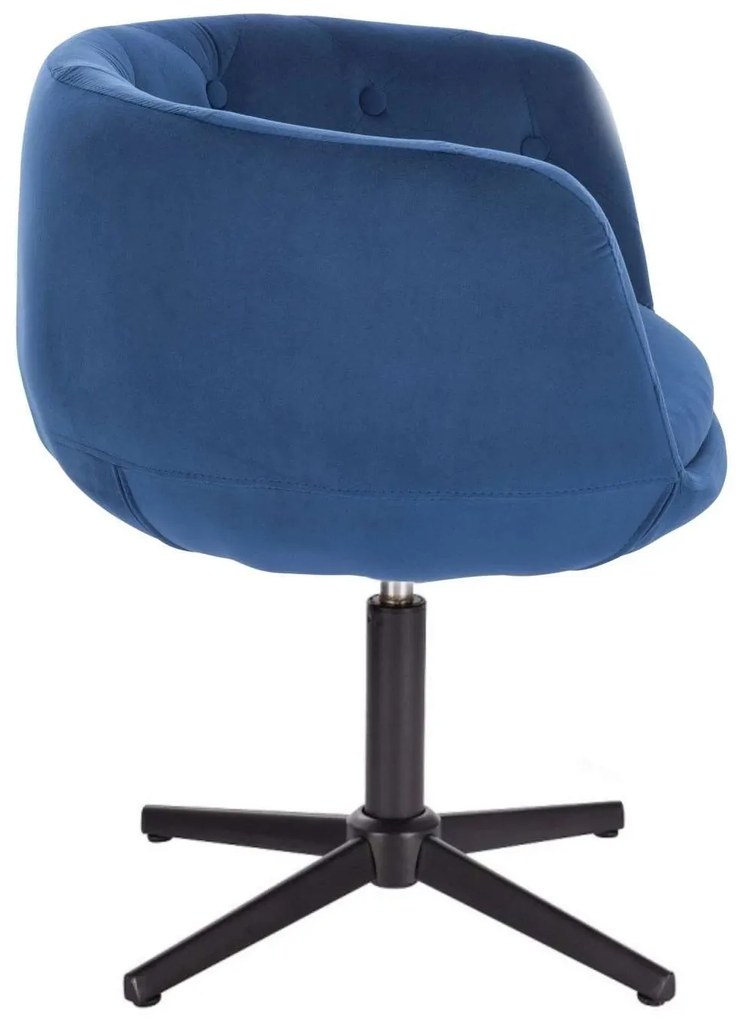 LuxuryForm DESIGN Kreslo MONTANA VELUR na čiernom kríži - modré