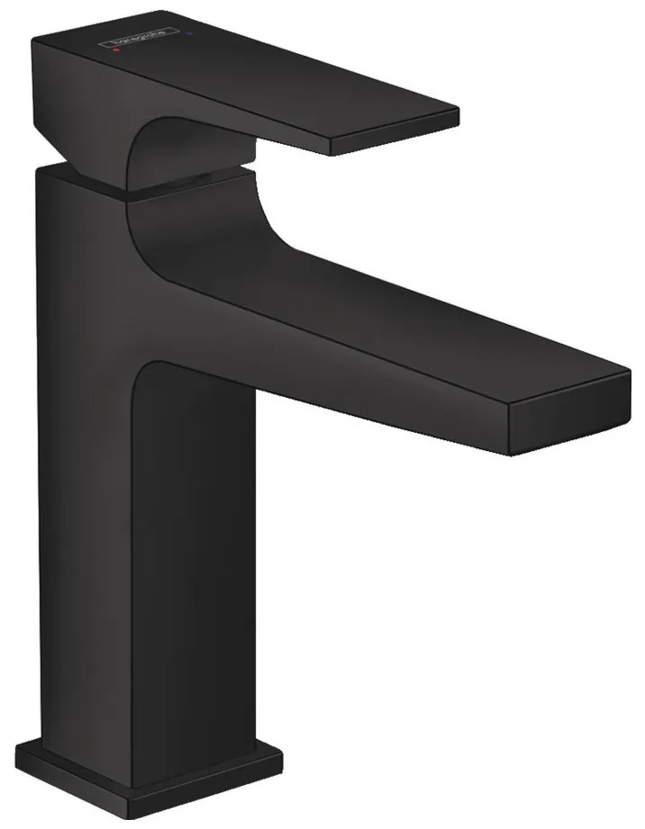 Hansgrohe Metropol, umývadlová batéria 110 s výpustom Push-Open, čierna matná, HAN-32507670