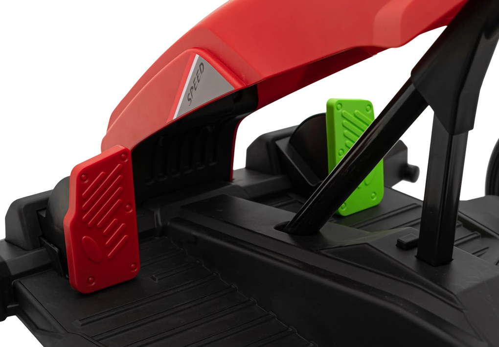 Ramiz Motokára na batérie Fast 3 Drift pre deti Červená + funkcia Drift + motory 2x150W + rádio LED + pásy