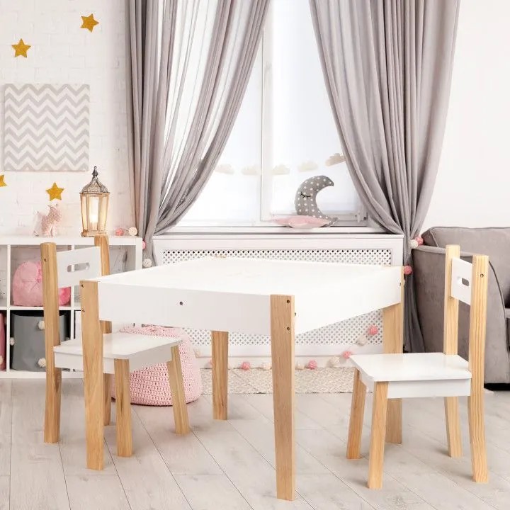 Stolík s dvoma stoličkami, sada detského nábytku