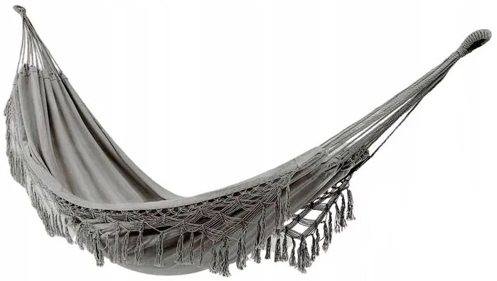 Sivá hojdacia sieť MAJORKA 290x150 cm