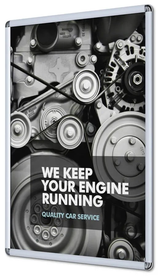 Klaprám A1, oblý roh, profil 20 mm, strieborná