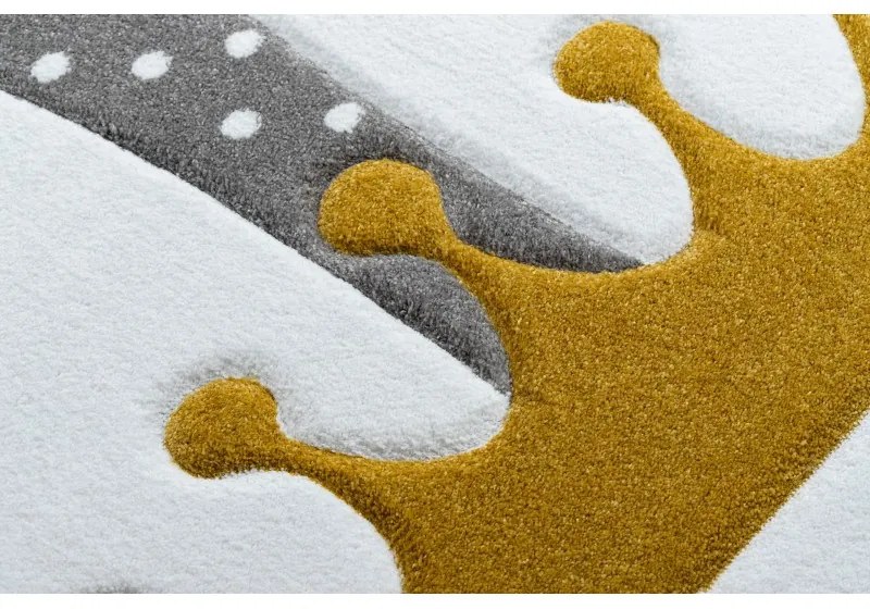 Dywany Łuszczów, Detský kusový koberec Petit Bunny grey kruh, 160x160 (priemer) kruh, šedá, detská izba