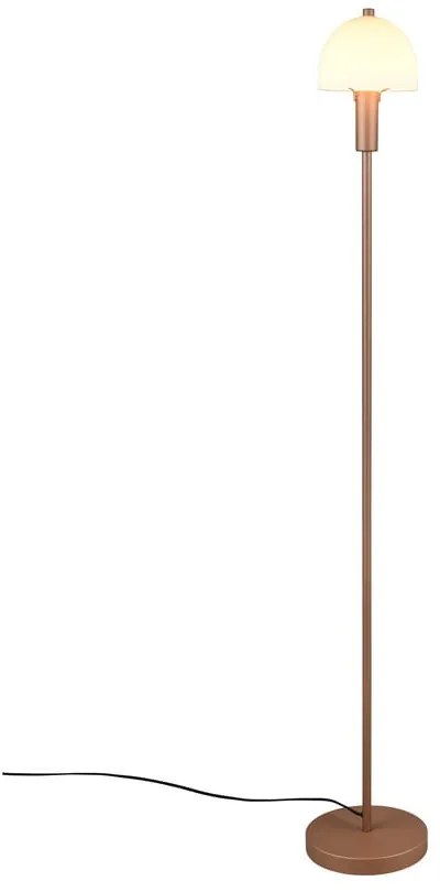 Stojacia lampa v bronzovej farbe so skleneným tienidlom (výška 120 cm) Glenn – Reality
