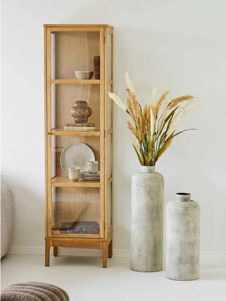 Krémovobiela kovová vysoká váza (výška 60,5 cm) Hou – House Nordic