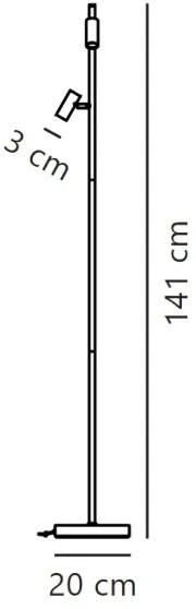 Nordlux - LED Stmievateľná stojacia lampa OMARI 2xLED/3,2W/230V biela