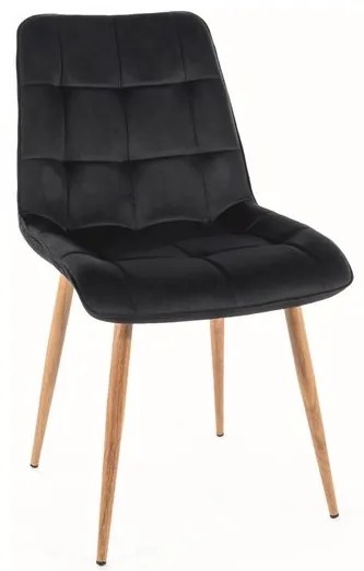 Jedálenská stolička Chic D Velvet, čierna