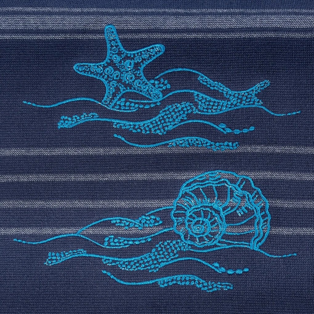 PLÁŽOVÁ OSUŠKA Z BAVLNY MARCO 90X170 CM TMAVOMODRÁ