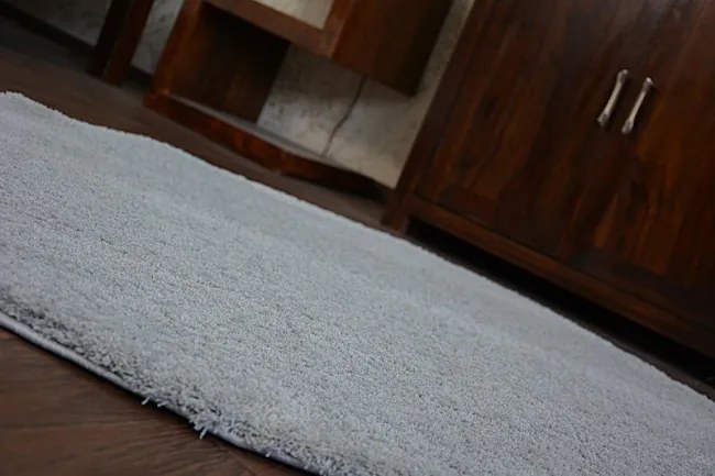 Koberec Micro fiber soft shaggy strieborný