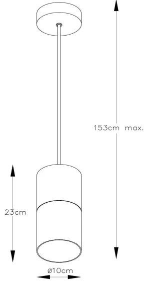Lucide 74410/01/65 - Luster na lanku ZINO 1xE27/60W/230V čierna