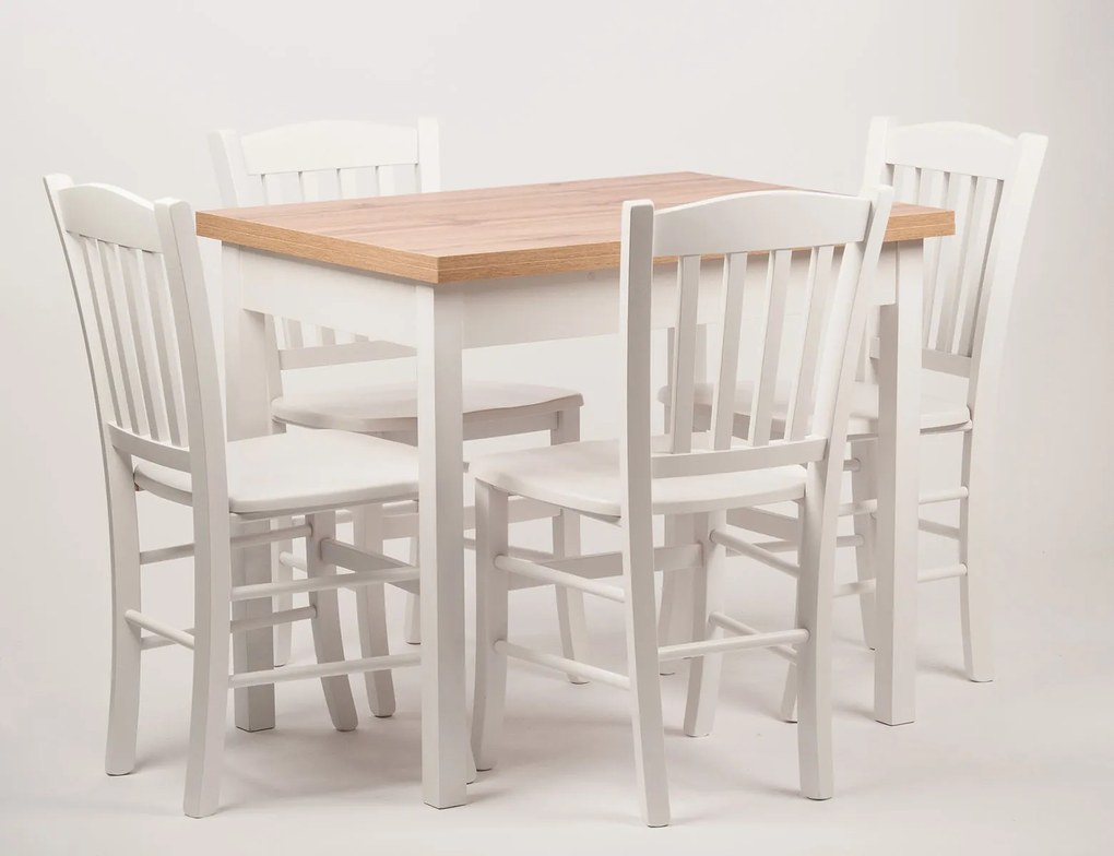 Stima Stôl BINGO Vyberte odtieň ->: Dub Wotan, Vybetre odtieň podnože ->: Biela