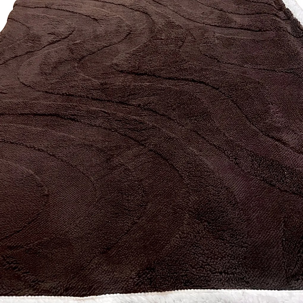 Deka luxury baranková z mikroplyšu Tmavo hnedá 200x230cm