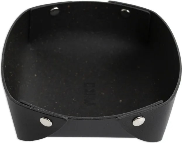 Odkladacia miska z pravej kože Rove, malá / čierna