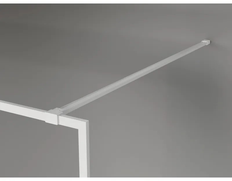 Mexen Kioto-F, sprchová zástena s rámom 120 x 202 cm, 8 mm číre sklo, biely profil, 800-120-104-20-00